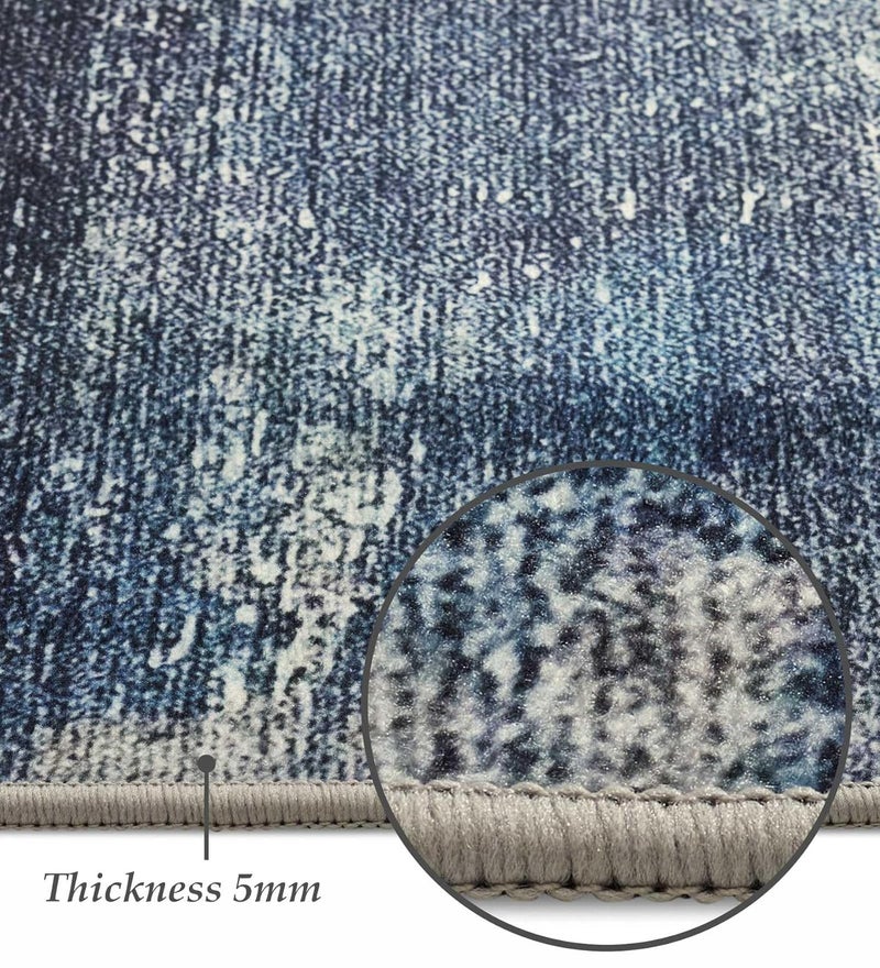 Obsessions Abstract Carpet Blue 4 x 6 - Image 3