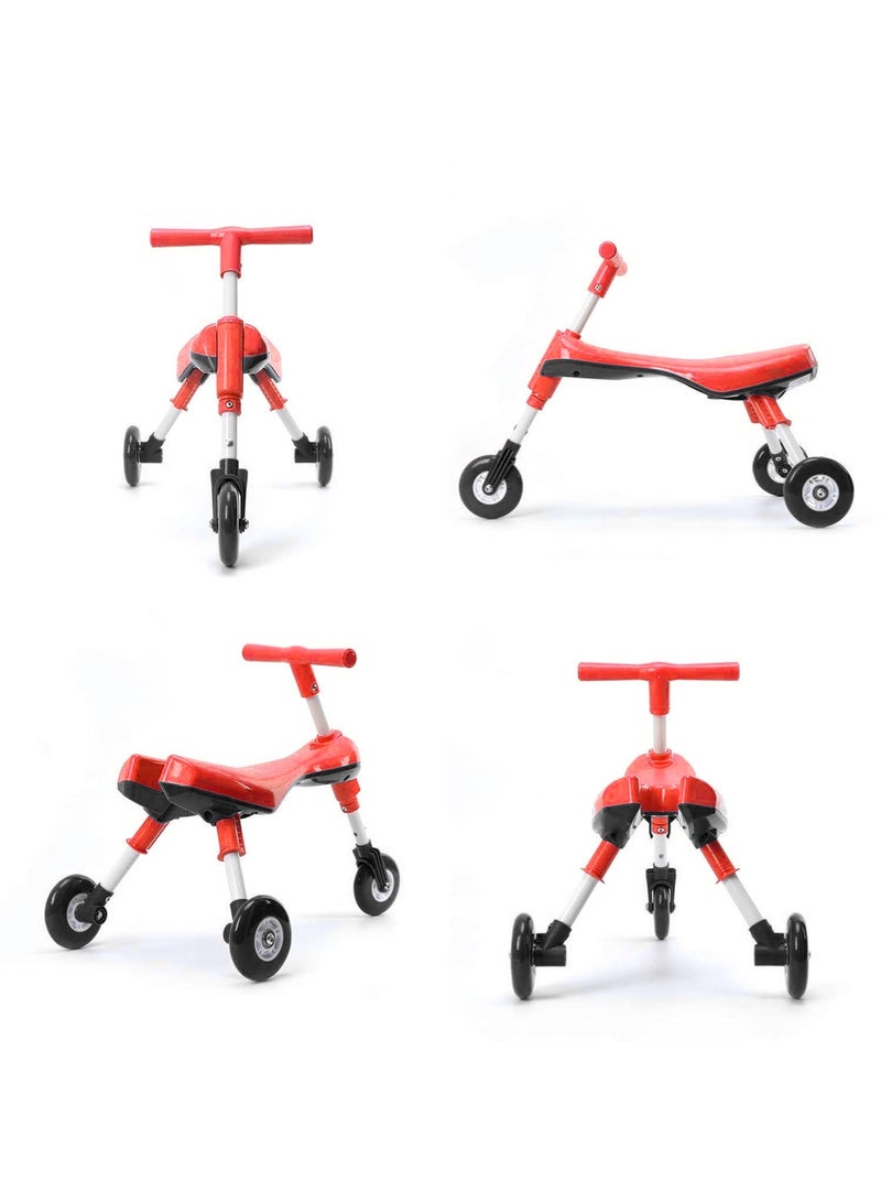 ال بي دراجة ثلاثية العجلات قابلة للطي للأطفال الصغار، لا تحتاج إلى تجميع، مزودة بعجلات من مادة إي في إيه/يوريثان - Image 5