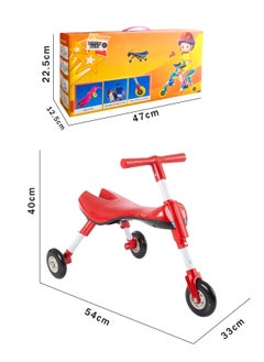 LB Toddler 3-Wheel Folding Ride-On Toy No Assembly Required Baby Walking Tricycle EVA/Urethane Wheels  - Image 2