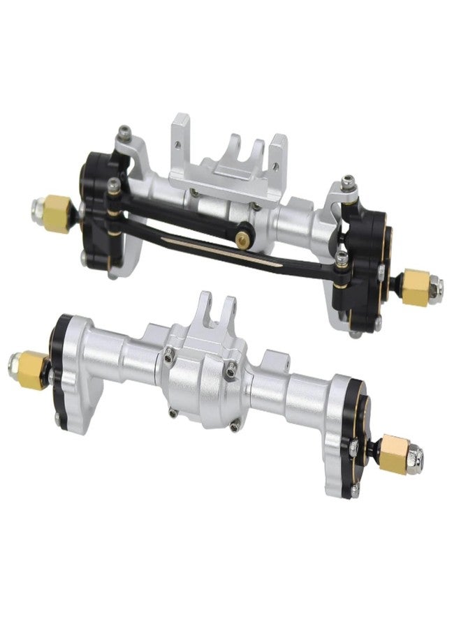 XBERSTAR RC Cars Axle Assembly for FMS FCX24 Power Wagon K5 FCX18 LC80 RC Front Rear Aluminium Alloy Axle Assembly Brass Steering Knuckle Cover Upgrade Parts (Rear Axle Assembly) - Image 2