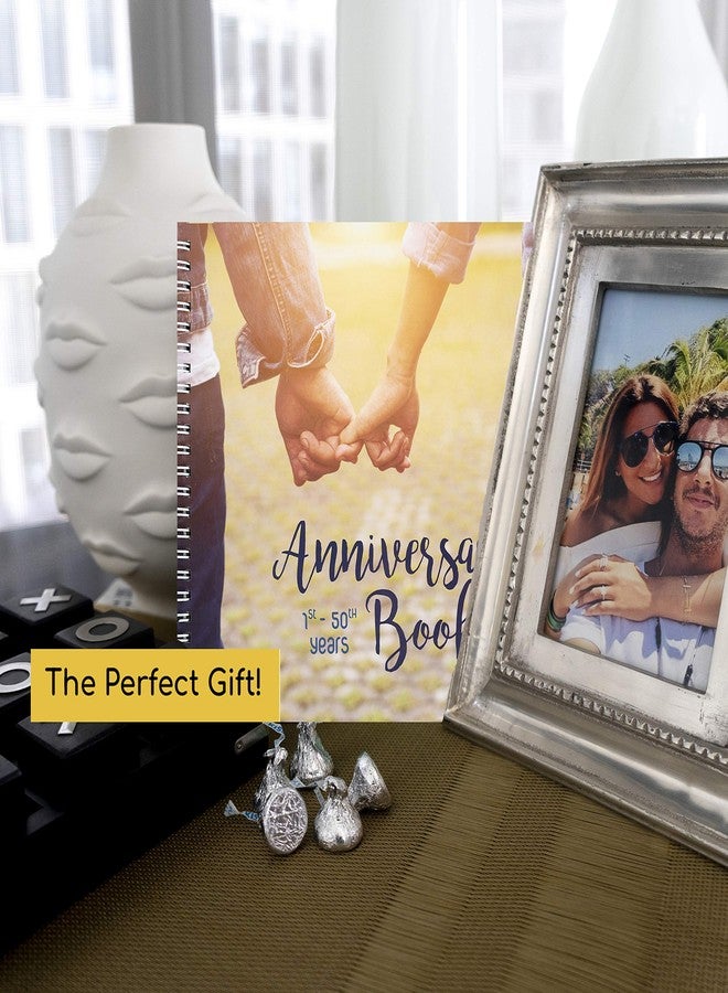 أنكونديشينال روزي كتاب ذكريات الزفاف | دفتر يوميات بغلاف مقوى لتوثيق ذكرى الزواج من السنة الأولى إلى السنة الخمسين | هدايا للعروسين | دفتر تخطيط الزفاف - Image 5