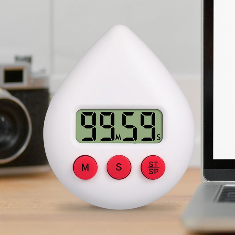New water drop electronic timer timer reminder student learning Cartoon creative timer(Light green) - Image 3