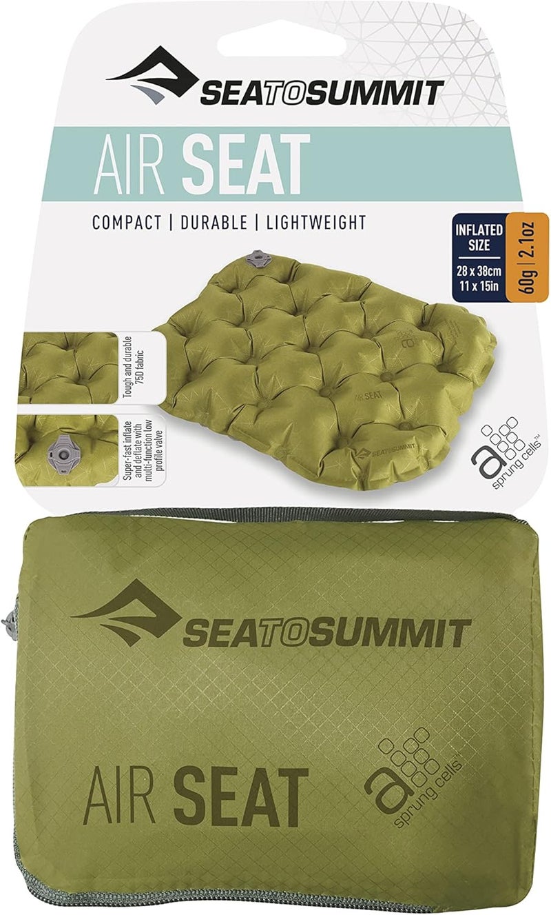 SEA TO SUMMIT وسادة هوائية من سي تو ساميت - وسادة مدمجة قابلة للنفخ للفعاليات الرياضية والملاعب، خضراء - Image 2