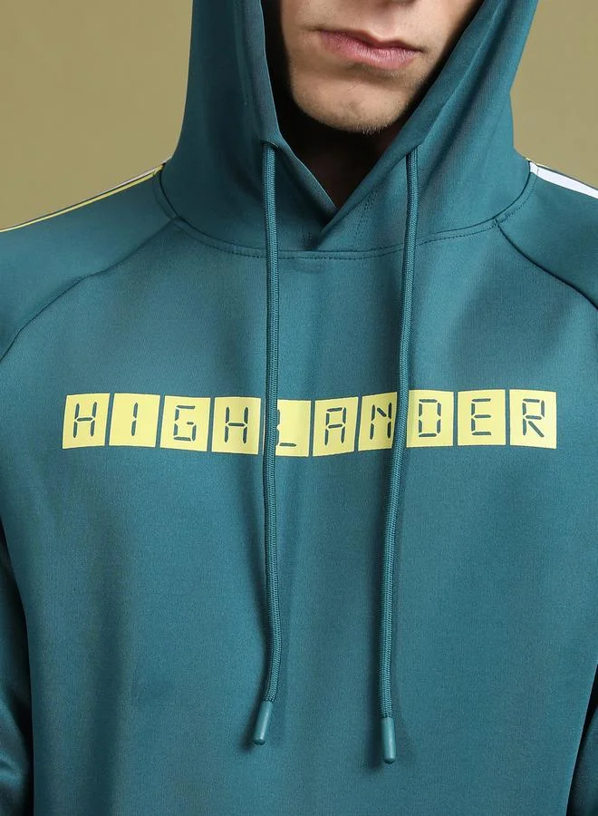 هاي لاندر هودي مطبع بأكمام ريجلان وأربطة