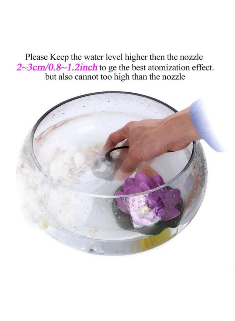 قطعة واحدة مرذاذ الضباب لتررم الزواحف، حوض الأسماك، مرذاد ضباب مصغر من الألومنيوم، ديكورات نوافير داخلية، ملحقات ممتعة لحوض مزروع، بدون قابس (بدون إضاءة) - Image 4