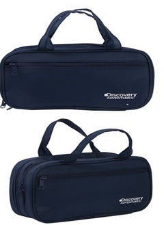 Discovery Discovery Adventures Travel Toiletry Bags for Makeup, Cosmetic, Shaving with Separate Compartments – Dark Blue  - Image 2
