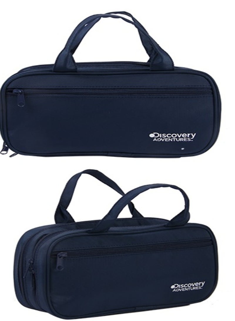 Discovery Adventures Travel Toiletry Bags for Makeup, Cosmetic, Shaving with Separate Compartments – Dark Blue - Image 2
