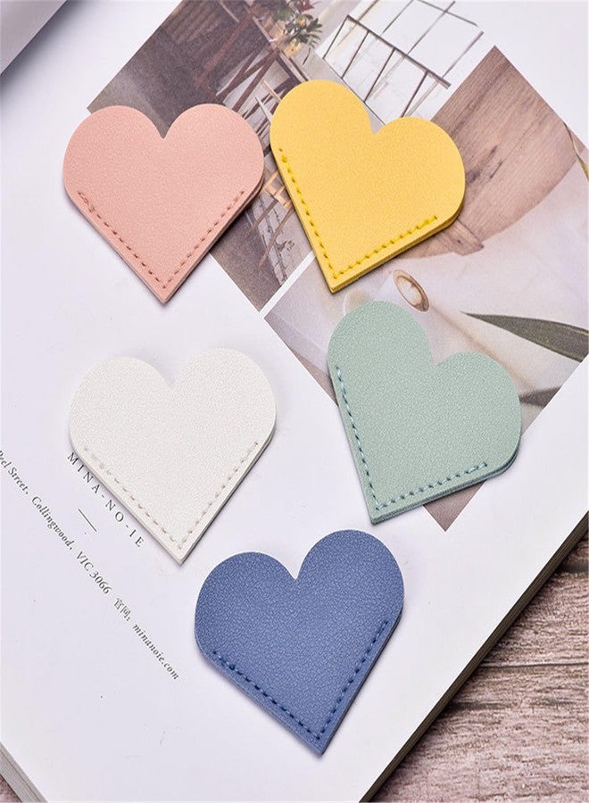 Huluth 10Pcs Bookmarks for Women Book Marks for Reading Lovers, Cute Leather Heart Bookmarks for Friends Teachers Students Book Reading Lovers Present - Image 5