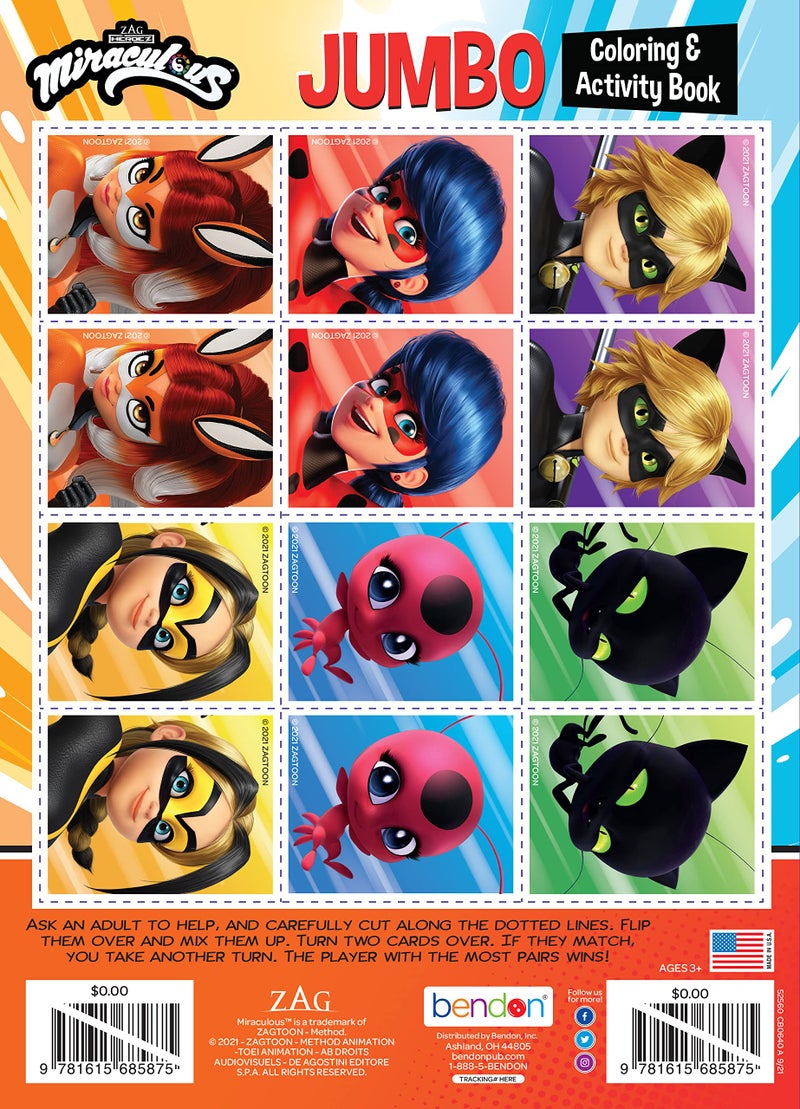 Miraculous Ladybug 64 Page Jumbo Coloring Book, Bendon 52560 - Image 2
