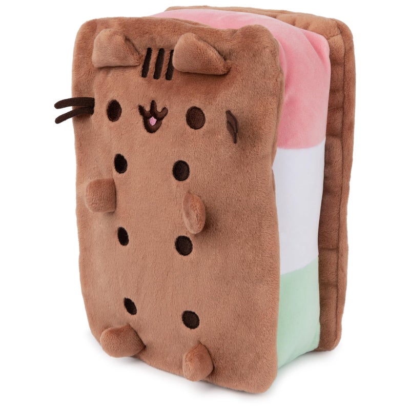 GUND Pusheen Neapolitan Ice Cream Sandwich Pusheen Plush, Stuffed Animal for Ages 8 and Up, Brown, 9.5â€ - Image 4