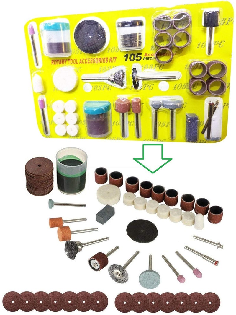 inditrust Rotary tools accessories kit 105 for Carving/Grinding/Cutting/Cutting Rotary Tool - Image 2