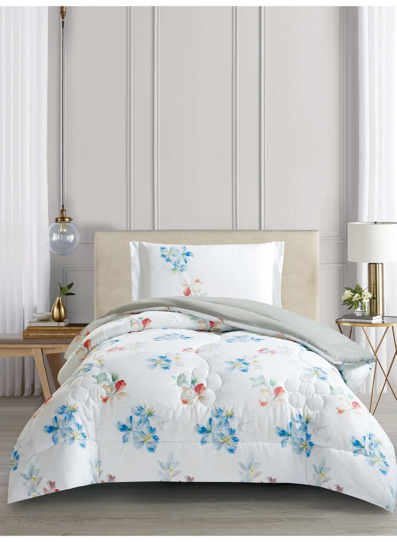 Donetella Bedding Comforter Set, twin Size 170x230 cm - 2-Pcs Digital Print Quilted Bed Set, Microfiber Fabric - 1 Comforter, 1 Pillow Shams.