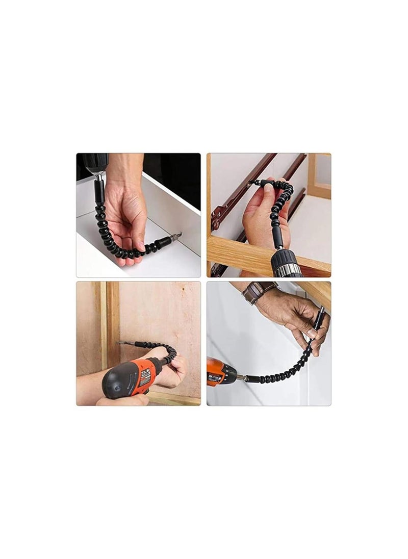Superbit - Superbit Screwdriver Flexible, Superbit Drill Bit, Super Bit Flexible Drill Bit Extension, Superbit Tool 360 Degree Screwdriver Extension for Any Angle (Black)