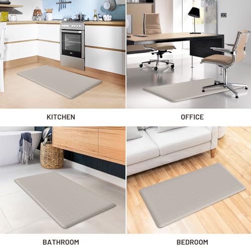 HappyTrends Kitchen Runner Rugs Anti-Fatigue mats,17.3"x 39",Non Slip Waterproof Ergonomic Comfort Mat for Kitchen, Floor Home, Office, Sink, Laundry,Khaki - Image 5
