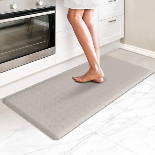 HappyTrends Kitchen Runner Rugs Anti-Fatigue mats,17.3"x 39",Non Slip Waterproof Ergonomic Comfort Mat for Kitchen, Floor Home, Office, Sink, Laundry,Khaki - Image 1