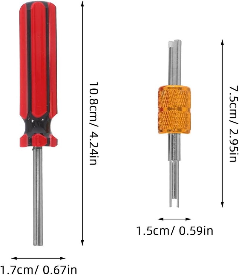 Zerodeko Tire Valve Core Remover Tool Kit 3pcs Metal Stem Puller Set Standard Valve Stem Replacement Tool for Car, Truck, Motorcycle Tire Repair - Image 2
