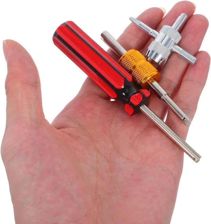 Zerodeko Tire Valve Core Remover Tool Kit 3pcs Metal Stem Puller Set Standard Valve Stem Replacement Tool for Car, Truck, Motorcycle Tire Repair - Image 4