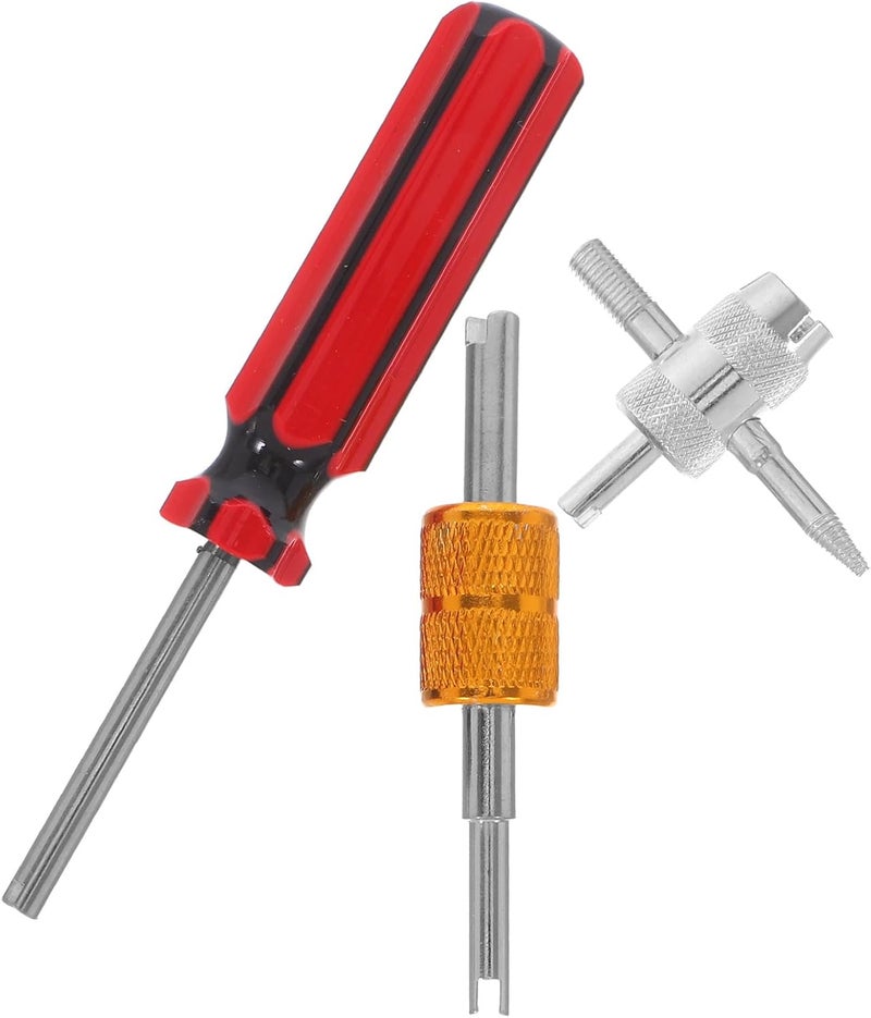 Zerodeko Tire Valve Core Remover Tool Kit 3pcs Metal Stem Puller Set Standard Valve Stem Replacement Tool for Car, Truck, Motorcycle Tire Repair - Image 1