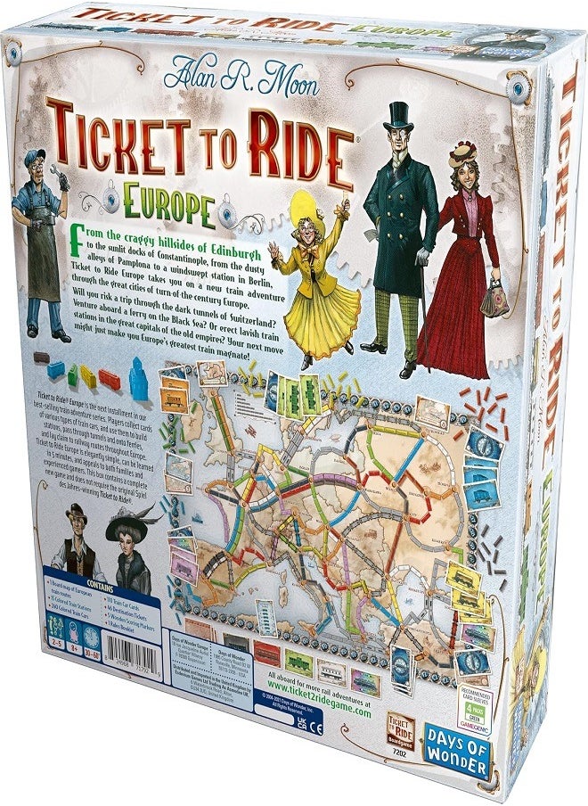 Days of Wonder - Ticket to Ride : Europe (Board Game) - Build Train Routes Across Europe in this Sequel to the Hit Family Board Game - Image 1