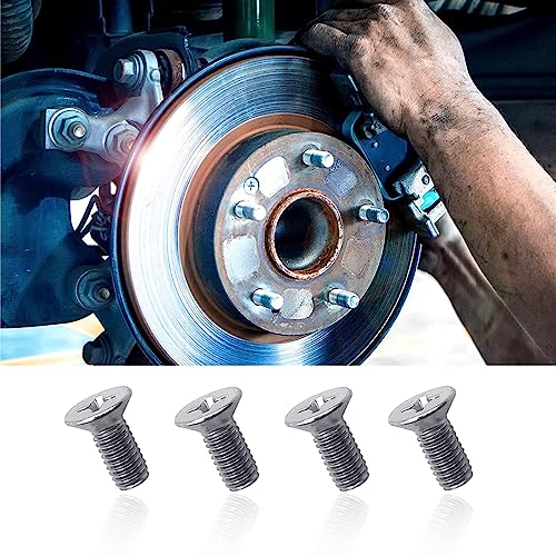 Kewucn 4 PCS Stainless Steel Brake Disc Rotor Screws for Front and Rear OEM 93600060140H Replacement Accessories Retaining Screws Set for K3 City Civic Accord Odyssey - Image 1