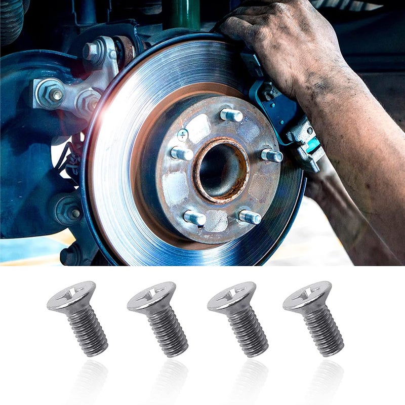 Kewucn 4 PCS Stainless Steel Brake Disc Rotor Screws for Front and Rear OEM 93600060140H Replacement Accessories Retaining Screws Set for K3 City Civic Accord Odyssey - Image 3