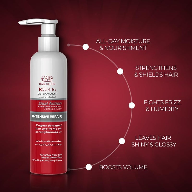 إيفا لمستحضرات التجميلية زيت إيفا كوزميتيكس المغذي للشعر بالكيراتين ( Keratin Hair Nourishing Oil Replacement) - Image 3