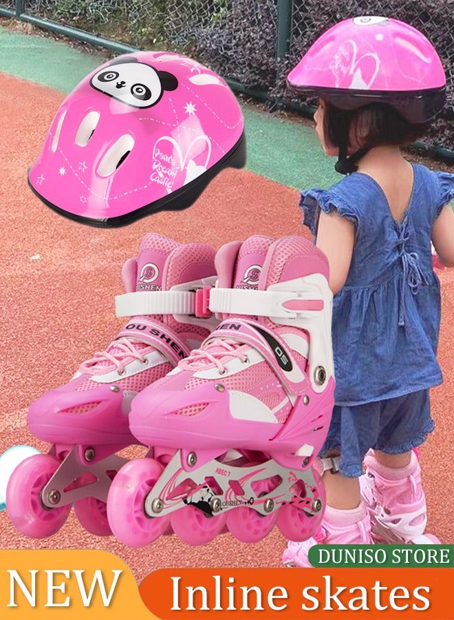 DUNISO Kids Roller Skates,Kids Inline Skates,With Led Illuminated Wheels, Adjustable Size, Anti Collision And Wear Resistant,With Helmets, Backpacks, Wing，Bearings,Suitable For Boys And Girls,Suitable For Sizes 27 To 32,S - Image 1