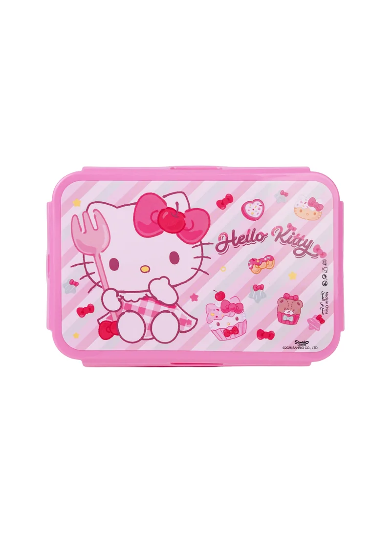 سانريو Sanrio Hello Kitty Regular Lunch Box | Multi-Compartment Bento Lunch Box for Kids | Hello Kitty Food Storage Container for School, Travel & Picnics | Reusable Lunch Box