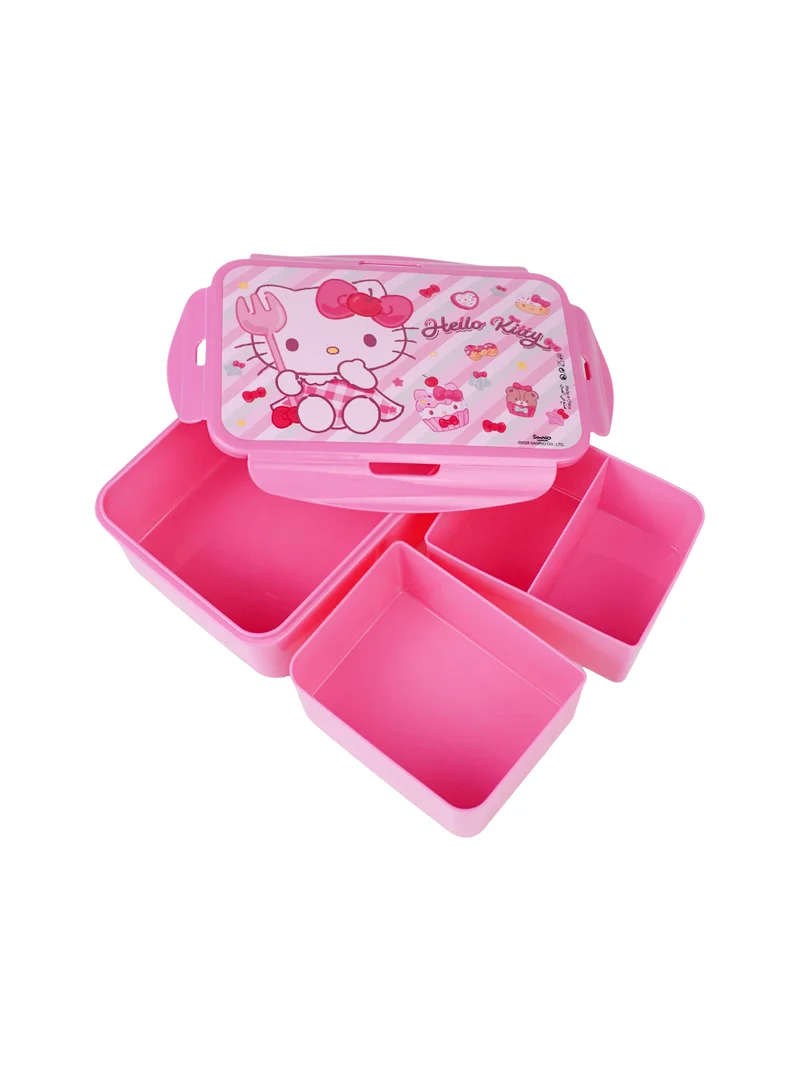 Sanrio  Sanrio Hello Kitty Regular Lunch Box | Multi-Compartment Bento Lunch Box for Kids | Hello Kitty Food Storage Container for School, Travel & Picnics | Reusable Lunch Box for Women | Best Price UAE