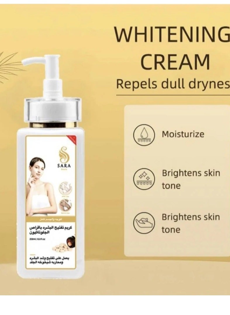SARA BEAUTY Skin Whitening Cream With Glutathione Tablets 200 ml  - Image 2