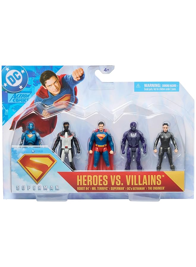 DC Comics Superman Heroes Vs. Villains 5 Pack 3 Inch Action Figure Stylized Superhero Figures With Dynamic Poses And Battle Ready Armor Kids Toys For Ages 4+ - Image 1