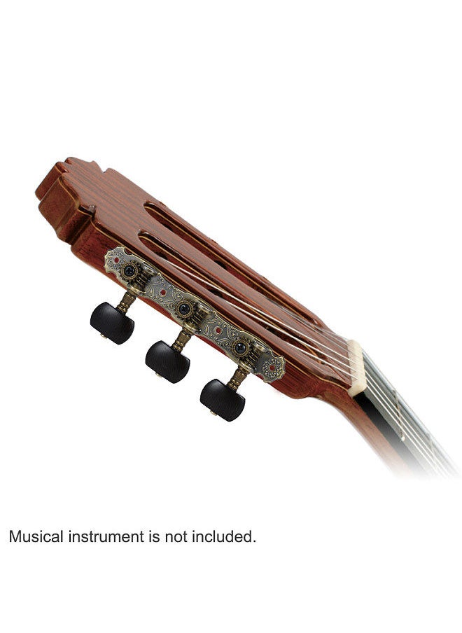 Generic - 2 Pcs (L&R) Classical Guitar Tuning Peg Bronze Plated Acoustic Guitar Machine Heads 1 : 16 Tuning Keys Knobs String Tuners (Aos-022V3P) - Image 1