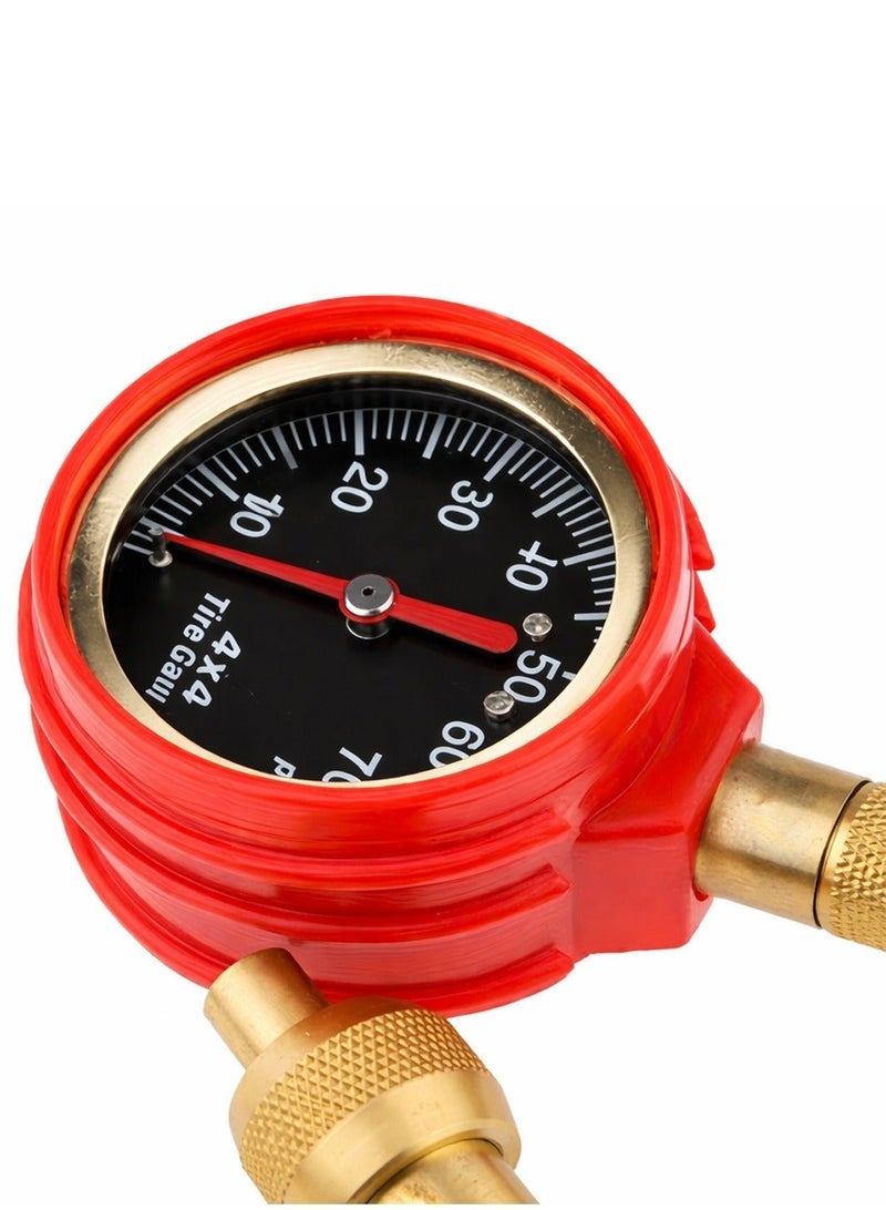 Heavy Duty Tire Deflator with Pressure Gauge Quick Air Down Tool Brass Body 4x4 Off Road Tire Pressure Release Valve Tool with 30cm Hose Accurate PSI Meter for Car SUV Truck Bike Universal Valve Compatible Portable Kit Storage Case Included XL - Image 3