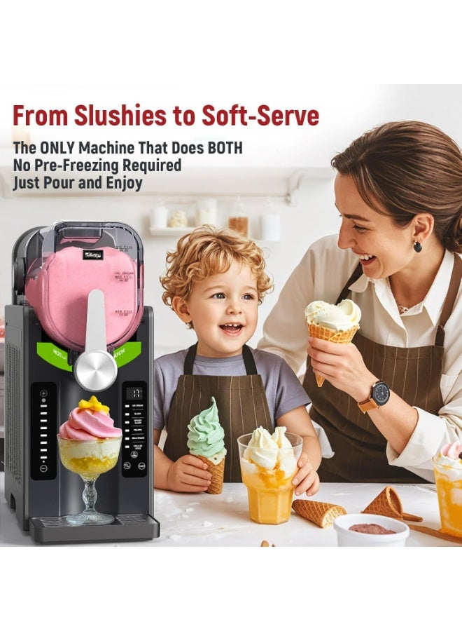 DSP KJ3085 Frozen Dessert & Slushie Maker – 1500W Electric Ice Drink Machine with Quick-Freeze, Compressor Cooling, 6 Preset Modes, Adjustable Thickness & One-Touch Control – Stainless Steel - Image 4