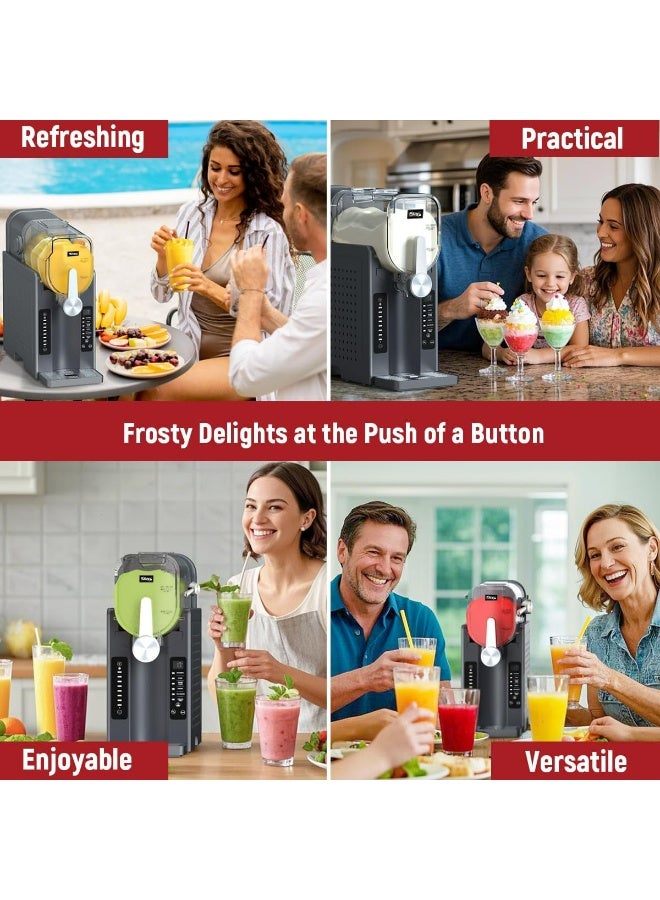 DSP KJ3085 Frozen Dessert & Slushie Maker – 1500W Electric Ice Drink Machine with Quick-Freeze, Compressor Cooling, 6 Preset Modes, Adjustable Thickness & One-Touch Control – Stainless Steel - Image 3