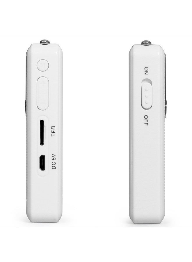 Panda All-band Radio, Elderly-friendly, Mini Portable Radio With Card Slot, Rechargeable Semiconductor Speaker (white) - Image 3