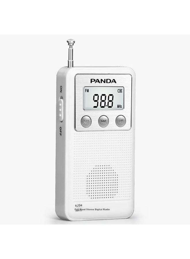 Panda All-band Radio, Elderly-friendly, Mini Portable Radio With Card Slot, Rechargeable Semiconductor Speaker (white) - Image 2