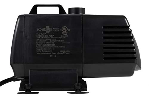 EcoPlus Eco 1267 Water Pump Fixed Flow Submersible Or Inline For Aquariums, Ponds, Fountains & Hydroponics - UL Listed, 1347 GPH, Black - Image 5