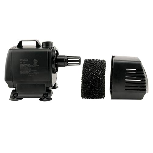 EcoPlus Eco 1267 Water Pump Fixed Flow Submersible Or Inline For Aquariums, Ponds, Fountains & Hydroponics - UL Listed, 1347 GPH, Black - Image 3