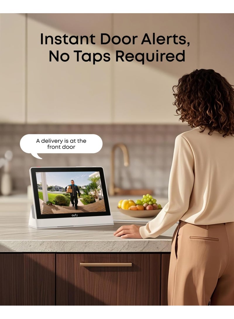 eufy Security eufy Smart Display E10, Smart Home Hub, 8" Control Panel, Compatible Devices, Four Views on One Screen, Instant Door Alerts, Daily Event Reports, One Tap Control - Image 3