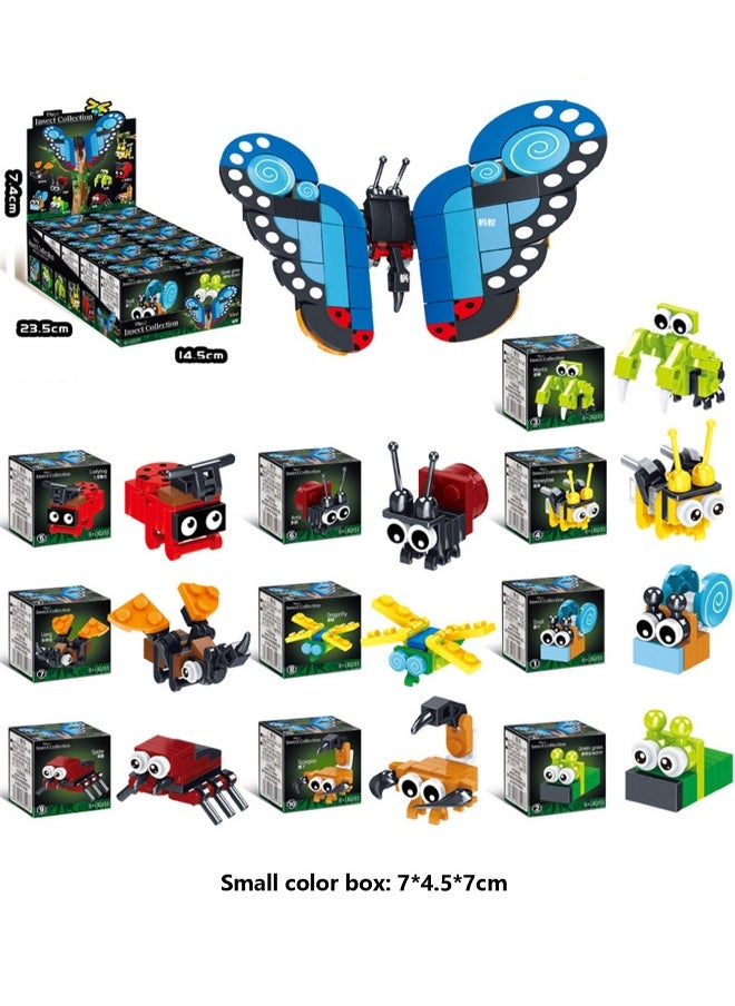Children's Educational Small Particle Assembly Building Block Collection Set Toy(Combined Insects 10 Small Boxes)  - Image 2