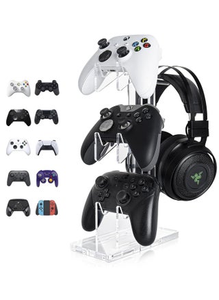 Universal 3 Tier Controller Stand and Headset Stand for Xbox ONE X Switch PS4 PS5 PC, Controller Holder Gaming Accessories, Build Your Game Fortresses (Clear) - pzsku/ZA38DCE871FD2FE590F7BZ/45/_/1708603107/ac4b0abe-eacf-450b-91d1-51c5e29907b5