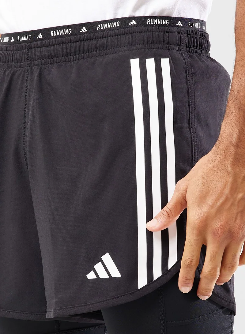 Adidas 2In1 Own The Run 3 Stripes Shorts