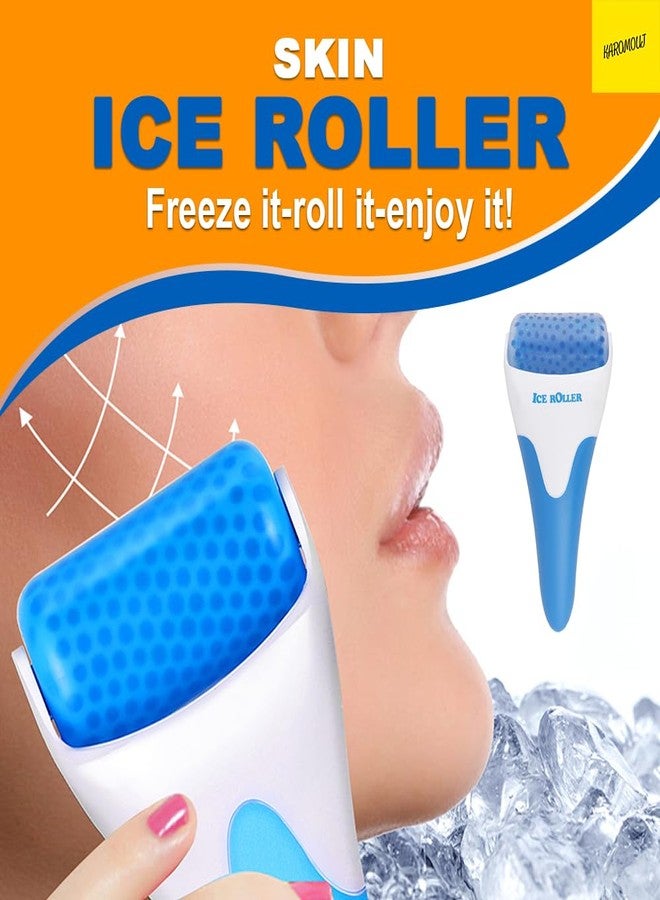 Karomouj Ice Roller for Face & Eyes - Skin Cooling Roller for Puffiness, Migraine & Headache Relief, Pore Minimizer, Facial Massage, Glowing Skin - Image 2