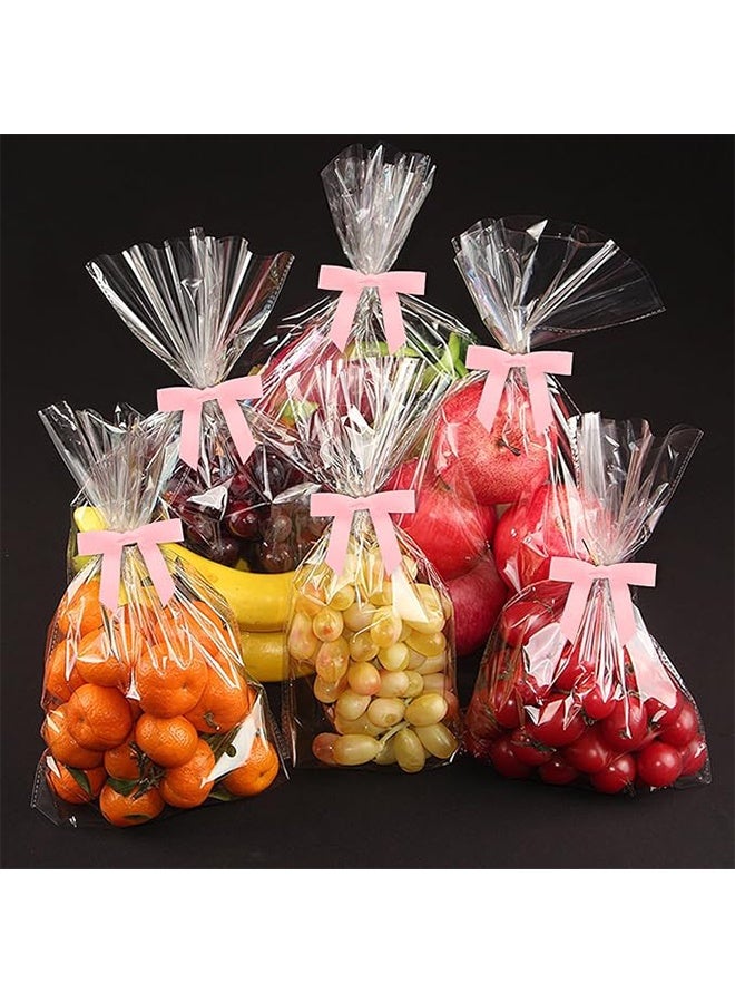 Satin Ribbon Pink Bow Decor 2.5" Premade Twist Tie Bows for Gift Wrapping, Treat Bags, Party Favors, Wedding Decorations - 30 Counts - Image 3