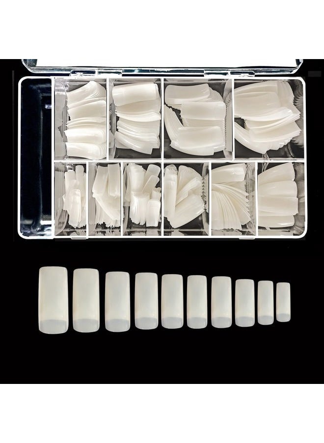 beYou Natural Cosmo 500 False Nail Tips for Nail Shop Nail Salon (Nail Tips 23010) - Image 1