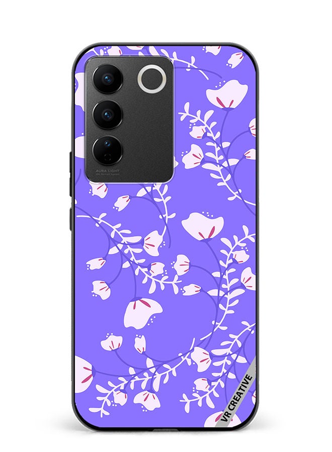 VR CREATIVE Protective Case Cover For Vivo V27e Flower Design Multicolour - Image 1
