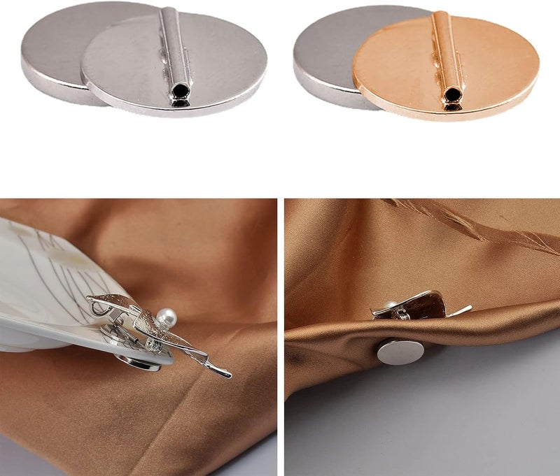 Magnetic Brooch Converter 1.5cm Silver - Gentle On Delicate Fabrics Secure Magnetic Hold for Scarf And Jewelry Enthusiasts - Image 3