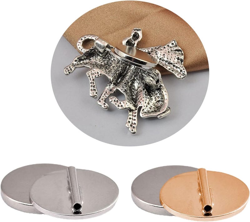Magnetic Brooch Converter 1.5cm Silver - Gentle On Delicate Fabrics Secure Magnetic Hold for Scarf And Jewelry Enthusiasts - Image 4
