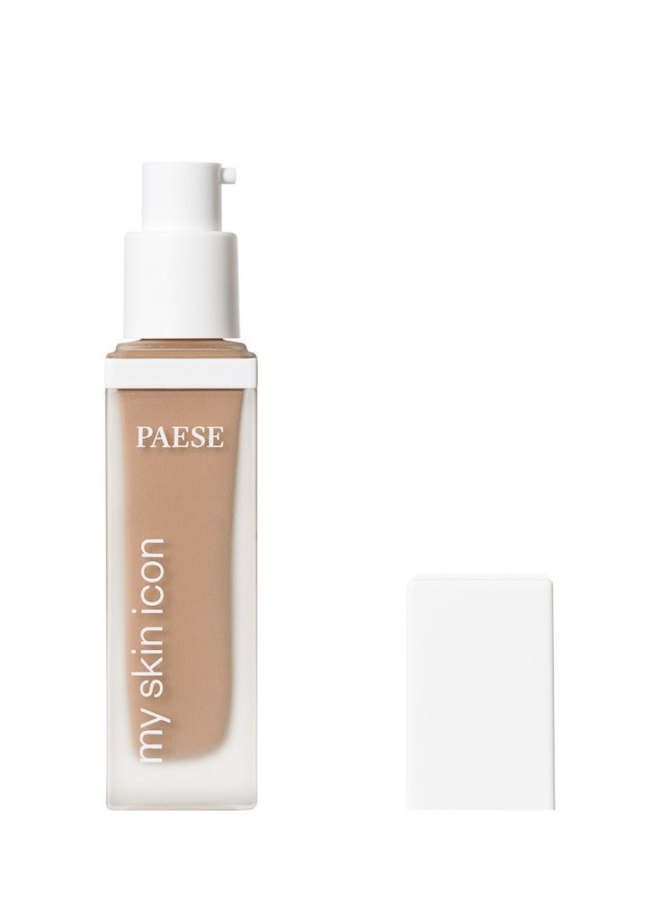 Paese My Skin Icon Mattifying Foundation with Satin Finish 12-Hour Long-Lasting Matte Coverage, Hydrating Formula 2.5N Nude Beige 33 ml - Image 1